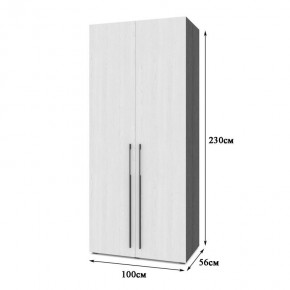 СТОУН С22 Шкаф 2-х створчатый (венге/дуб млечный) в Ревде - revda.ok-mebel.com | фото 2