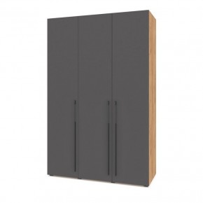 СТОУН С32 Шкаф 3-х створчатый (золотой дуб/графит) в Ревде - revda.ok-mebel.com | фото
