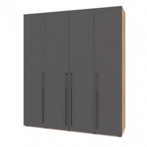 СТОУН С41 Шкаф 4-х створчатый (дуб золотой/графит) в Ревде - revda.ok-mebel.com | фото
