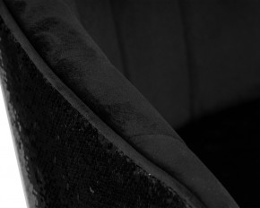 Стул барный DOBRIN DARCY BLACK SHINY, черный велюр с черно-золотыми пайетками в Ревде - revda.ok-mebel.com | фото 9