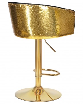 Стул барный DOBRIN DARCY GOLD SHINY, черный велюр с золотыми пайетками в Ревде - revda.ok-mebel.com | фото 4