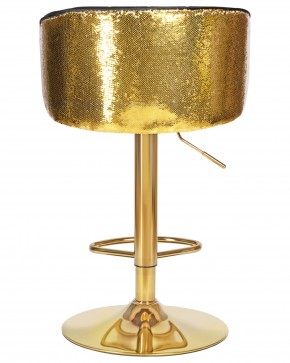 Стул барный DOBRIN DARCY GOLD SHINY, черный велюр с золотыми пайетками в Ревде - revda.ok-mebel.com | фото 5