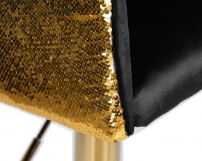 Стул барный DOBRIN DARCY GOLD SHINY, черный велюр с золотыми пайетками в Ревде - revda.ok-mebel.com | фото 7