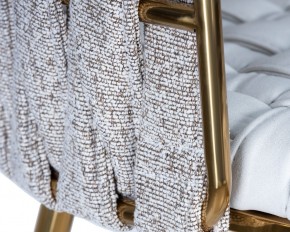 Стул барный DOBRIN EMMA GOLD, белый PU (T-01), белая ткань (F-49) в Ревде - revda.ok-mebel.com | фото 7