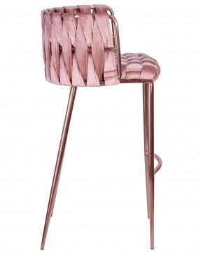Стул барный DOBRIN EMMA ROSE GOLD, розовый велюр (VF-10) в Ревде - revda.ok-mebel.com | фото 3