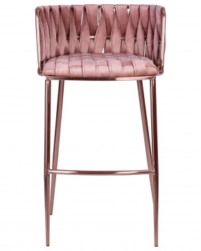 Стул барный DOBRIN EMMA ROSE GOLD, розовый велюр (VF-10) в Ревде - revda.ok-mebel.com | фото 6