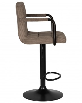 Стул барный DOBRIN KRUGER ARM BLACK, какао вельвет (LAR-E2041-05) в Ревде - revda.ok-mebel.com | фото 3