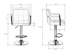 Стул барный DOBRIN KRUGER ARM LM-5011 (красный) в Ревде - revda.ok-mebel.com | фото 2