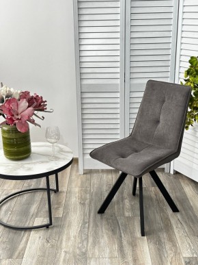 Стул BRONX, 360 град. поворот. B28 Темно-серый, велюр / черный каркас, М-City в Ревде - revda.ok-mebel.com | фото 4