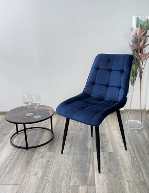 Стул CHIC BLUVEL-86 NAVY BLUE / черный каркас М-City в Ревде - revda.ok-mebel.com | фото 3