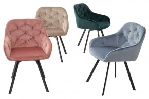 Стул GALE 360 град. поворот. BLUVEL-40 BEIGE, велюр/ черный каркас, М-City в Ревде - revda.ok-mebel.com | фото 3
