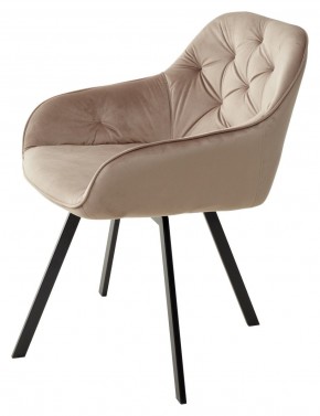 Стул GALE 360 град. поворот. BLUVEL-40 BEIGE, велюр/ черный каркас, М-City в Ревде - revda.ok-mebel.com | фото 5