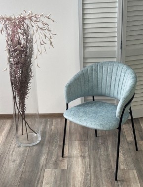 Стул ГЕММА, цвет RAIN 7 breeze, велюр / черный каркас М-City в Ревде - revda.ok-mebel.com | фото 4