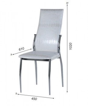 Стул Комфорт с утонением (Стандарт) хром/кожзам (4 шт.) в Ревде - revda.ok-mebel.com | фото 3