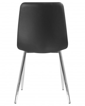 Стул обеденный DOBRIN ALEX, хром ножки, чёрная экокожа (P-01) в Ревде - revda.ok-mebel.com | фото 5