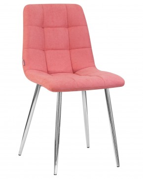 Стул обеденный DOBRIN ALEX, хром ножки, розовая ткань (UF860-05B) в Ревде - revda.ok-mebel.com | фото