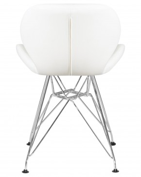 Стул обеденный DOBRIN BUTTERFLY CHROME, ножки хром, цвет белый в Ревде - revda.ok-mebel.com | фото 5