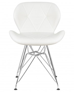 Стул обеденный DOBRIN BUTTERFLY CHROME, ножки хром, цвет белый в Ревде - revda.ok-mebel.com | фото 6