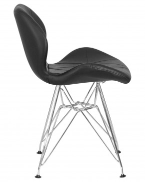 Стул обеденный DOBRIN BUTTERFLY CHROME, ножки хром, цвет чёрный в Ревде - revda.ok-mebel.com | фото 3