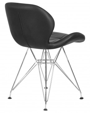 Стул обеденный DOBRIN BUTTERFLY CHROME, ножки хром, цвет чёрный в Ревде - revda.ok-mebel.com | фото 4