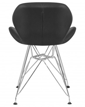 Стул обеденный DOBRIN BUTTERFLY CHROME, ножки хром, цвет чёрный в Ревде - revda.ok-mebel.com | фото 5