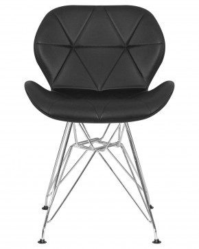 Стул обеденный DOBRIN BUTTERFLY CHROME, ножки хром, цвет чёрный в Ревде - revda.ok-mebel.com | фото 7