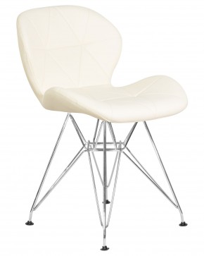 Стул обеденный DOBRIN BUTTERFLY CHROME, ножки хром, цвет кремовый в Ревде - revda.ok-mebel.com | фото 2