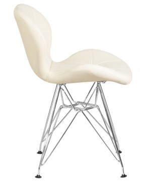 Стул обеденный DOBRIN BUTTERFLY CHROME, ножки хром, цвет кремовый в Ревде - revda.ok-mebel.com | фото 3