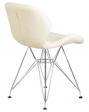 Стул обеденный DOBRIN BUTTERFLY CHROME, ножки хром, цвет кремовый в Ревде - revda.ok-mebel.com | фото 4