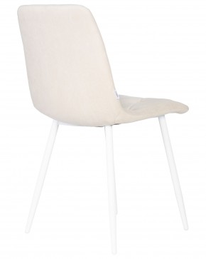 Стул обеденный DOBRIN CHILLY ROMBO, Бежевый Simple 44, основание белое в Ревде - revda.ok-mebel.com | фото 4