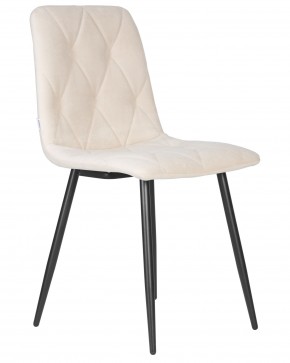 Стул обеденный DOBRIN CHILLY ROMBO, Бежевый Simple 44, основание черный в Ревде - revda.ok-mebel.com | фото 2