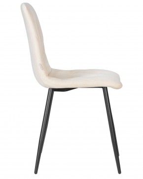 Стул обеденный DOBRIN CHILLY ROMBO, Бежевый Simple 44, основание черный в Ревде - revda.ok-mebel.com | фото 3
