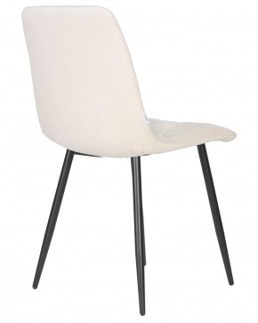 Стул обеденный DOBRIN CHILLY ROMBO, Бежевый Simple 44, основание черный в Ревде - revda.ok-mebel.com | фото 4
