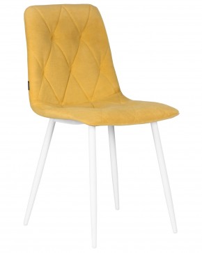 Стул обеденный DOBRIN CHILLY ROMBO, Горчичный Simple 15, основание белый в Ревде - revda.ok-mebel.com | фото