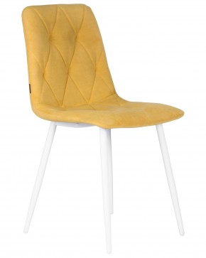 Стул обеденный DOBRIN CHILLY ROMBO, Горчичный Simple 15, основание белый в Ревде - revda.ok-mebel.com | фото 2