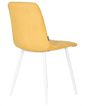 Стул обеденный DOBRIN CHILLY ROMBO, Горчичный Simple 15, основание белый в Ревде - revda.ok-mebel.com | фото 4