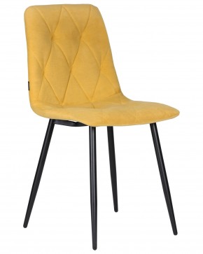 Стул обеденный DOBRIN CHILLY ROMBO, Горчичный Simple 15, основание черное в Ревде - revda.ok-mebel.com | фото