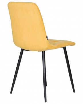 Стул обеденный DOBRIN CHILLY ROMBO, Горчичный Simple 15, основание черное в Ревде - revda.ok-mebel.com | фото 4