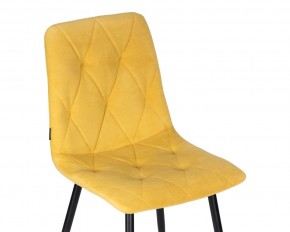 Стул обеденный DOBRIN CHILLY ROMBO, Горчичный Simple 15, основание черное в Ревде - revda.ok-mebel.com | фото 7