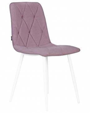 Стул обеденный DOBRIN CHILLY ROMBO, Лавандовый Simple 48, основание белый в Ревде - revda.ok-mebel.com | фото 2