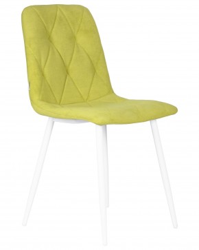 Стул обеденный DOBRIN CHILLY ROMBO, Лайм Simple 14, основание белый в Ревде - revda.ok-mebel.com | фото 2