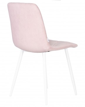 Стул обеденный DOBRIN CHILLY ROMBO, Розовый Simple 03, основание белый в Ревде - revda.ok-mebel.com | фото 4