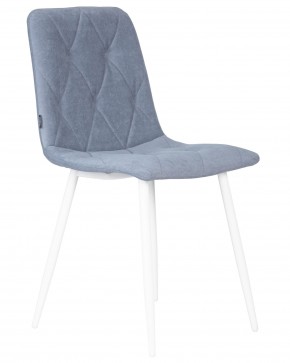 Стул обеденный DOBRIN CHILLY ROMBO, Серо-голубой Simple 26, основание белый в Ревде - revda.ok-mebel.com | фото 2