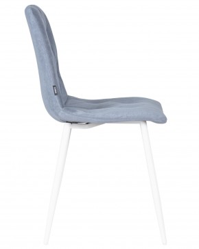 Стул обеденный DOBRIN CHILLY ROMBO, Серо-голубой Simple 26, основание белый в Ревде - revda.ok-mebel.com | фото 3