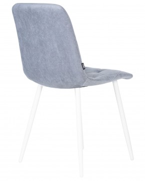 Стул обеденный DOBRIN CHILLY ROMBO, Серо-голубой Simple 26, основание белый в Ревде - revda.ok-mebel.com | фото 4