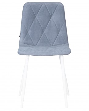Стул обеденный DOBRIN CHILLY ROMBO, Серо-голубой Simple 26, основание белый в Ревде - revda.ok-mebel.com | фото 6