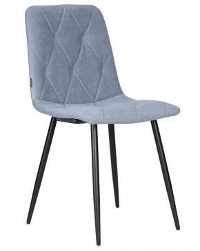 Стул обеденный DOBRIN CHILLY ROMBO, Серо-голубой Simple 26, основание черное в Ревде - revda.ok-mebel.com | фото