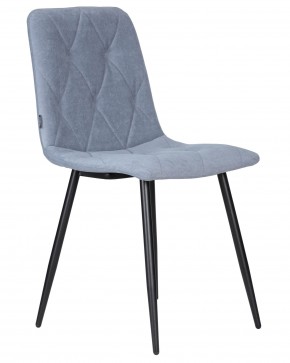 Стул обеденный DOBRIN CHILLY ROMBO, Серо-голубой Simple 26, основание черное в Ревде - revda.ok-mebel.com | фото 2
