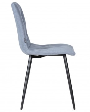 Стул обеденный DOBRIN CHILLY ROMBO, Серо-голубой Simple 26, основание черное в Ревде - revda.ok-mebel.com | фото 3