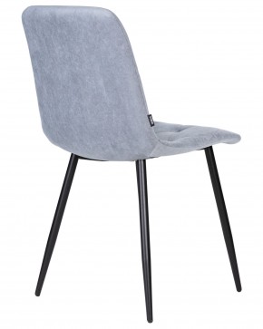 Стул обеденный DOBRIN CHILLY ROMBO, Серо-голубой Simple 26, основание черное в Ревде - revda.ok-mebel.com | фото 4